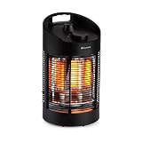 Klarstein Infraroodverwarming, Terrasverwarmer voor binnen met 360° oscillatie, Veilige elektrische verwarming, Energiezuinige verwarming met IPX4, Terras-terrasverwarmer, 700 W