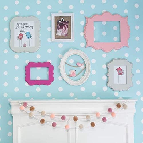 Miniatura 7 de Guirnalda de pompones rosados  Guirnalda de bolas de fieltro para guardería, baby shower, cumpleaños y día de San Valentín  Decoración bohemia para