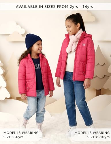 Image of Amazon Brand - Symbol Girls Girls Quilted Winter Jacket with Detachable Hood | Age 2-12 Years