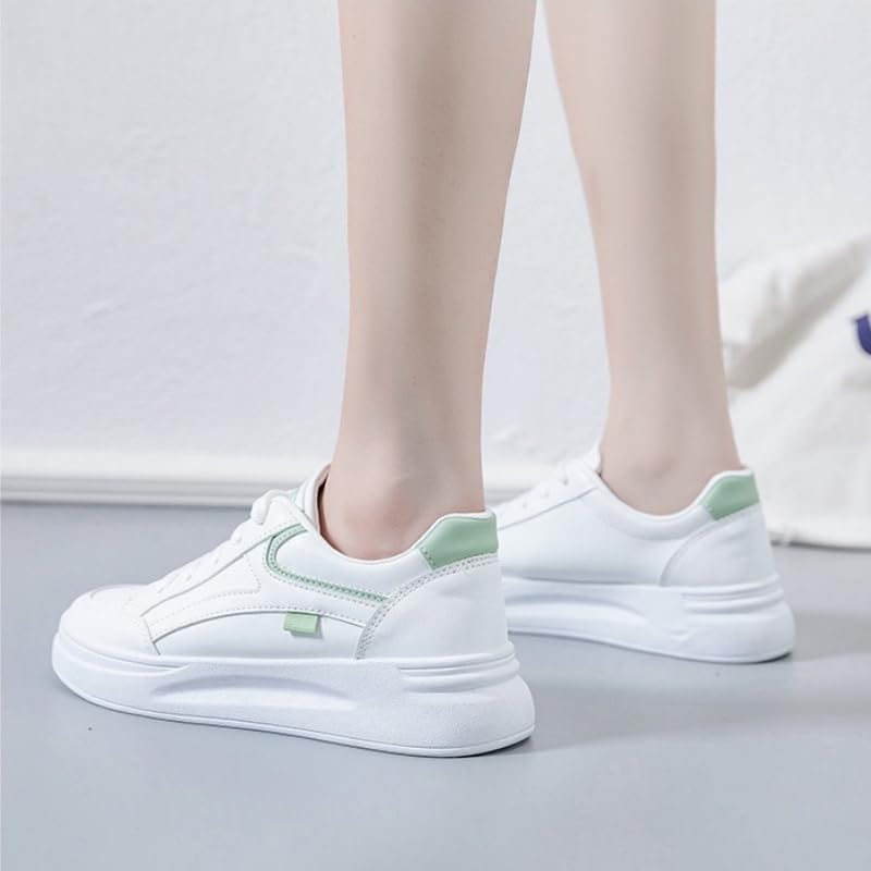 [Height Increasing Skate Shoes] Versatile Height Increasing Women's Platform Skate Shoes - Lace Up Low Top Shoes for Outdoor Walking