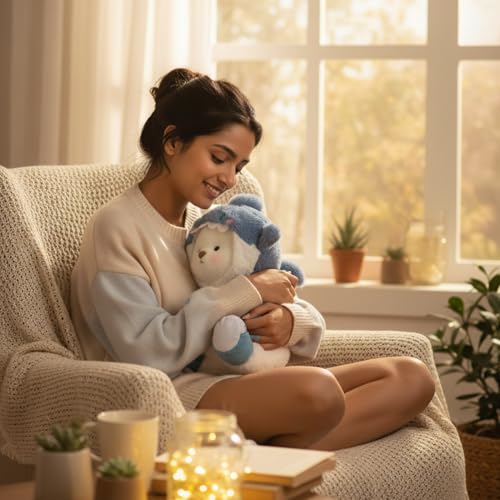 Image of Flufies Plush Soft Toys for New Born Baby and Baby Boy - Soft and Easy Wash Plush - Huggable Plush Toys for Girls and Boys - Soft Toy for Home Decor (Lina in Shark Hoodie)