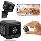 MDZUI Spy Camera Hidden Camera, 4K Mini Cameras with Motion Detection, for Nanny Cam Wireless Surveillance for Indoor Home and Office Black
