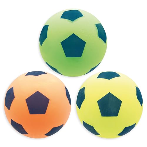 Kyto 3X weicher Ball Softball 12 oder 20 cm Schaumstoffball Kinder Soft Fußball (20 cm NEON)