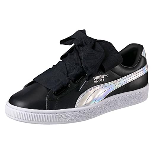 PUMA Damen Suede Heart VR Schuhe SneakerSchnürsenkel Schwarz/Roségold/Isländisch 40