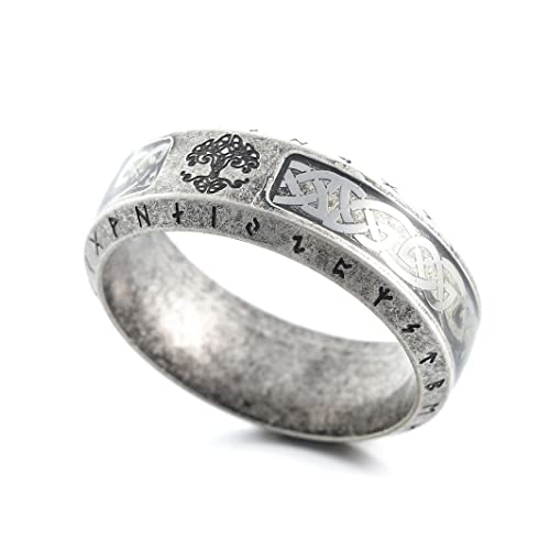 Men Norse Rings Stainless Steel Viking Jewelry Ring for Women