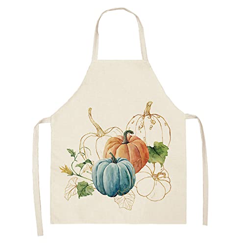 Delantal Cocina Hombre Divertido, Elegante Estampado De Calabaza Masterchef Delantal Antiincrustante Algodón Lino Divertido Cocina Delantales Para Mujeres Halloween Cocina Delantal Hogar Jardín Ch