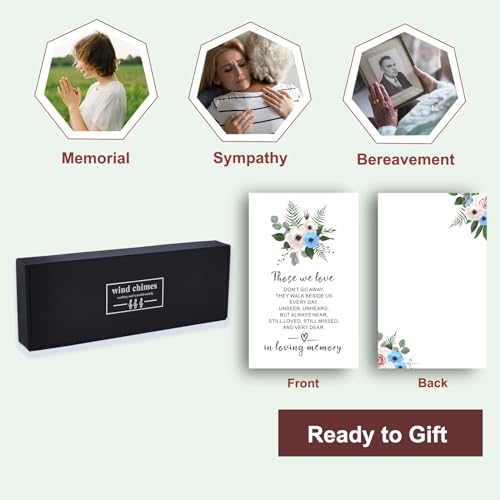 Image of Memorial Gifts for Loss of Mother Mom - Memorial Wind Chimes Sympathy Memory Bereavement Gifts for Loss of Mom