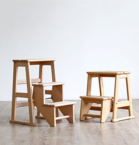 Taburete escalera plegable con unión Tenon Dao en madera de haya robusta 5