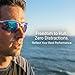 P52 Polarized Sunglasses Superlight Unbreakable for Running, Cycling, Fishing, Golf (Grey & Blue)