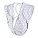 Swaddle Blanket, Adjustable Infant Baby Wrap Set by Ziggy Baby, 3 Pack Soft Cotton Grey Cloud, Stripe & Stars