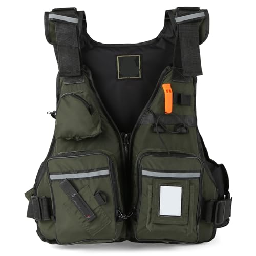 Chaleco Pesca Chaleco salvavidas con múltiples bolsillos for pesca con mosca, chaleco reflectante de supervivencia for pesca, kayak, navegación, deportes acuáticos Para Pesca FotografíA Caza CáMping V