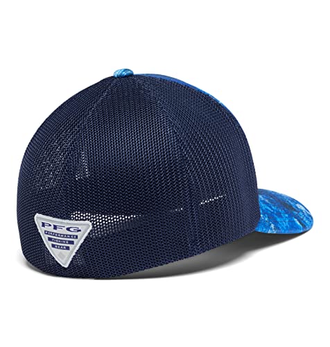 Columbia PFG boné de malha camuflada com coroa alta, arara azul, grande e GG