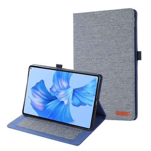 Coque fine Matepad 11 Pro 2022 pour travailler partout - Étui bleu pliable avec réveil auto