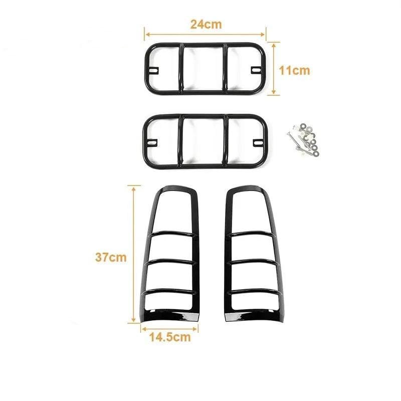 Funda luz trasera para Suzuki Jimny 2007-2017 cubierta protectora de ABS negro 2