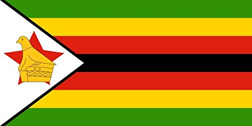 Perfectflags Zimbabwe Flag 5ft x 3ft Large - 100% Polyester - Metal Eyelets - Double Stitched