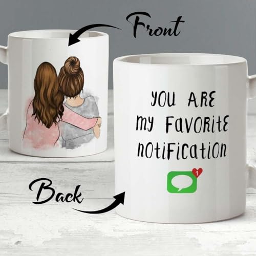 Image of Funny Bestie with Friendship Quotes Printed 325 ml Ceramic Coffee Mug /Tea Cup Gift for Girls, Best Friends, Sister Mom, Wife, Girlfriend 325 ml (Best Friend-2)