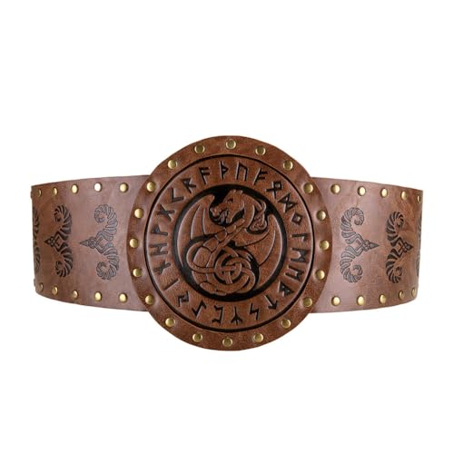 Ceinture viking en similicuir à motifs cloutés pour sublimer vos soirées à thème