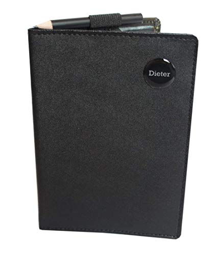 Scorecard-Mappe aus Leder mit Bleistift und Logo INITIALEN oder VORNAMEN, Golfer Geburtstagsgeschenk Idee Cover