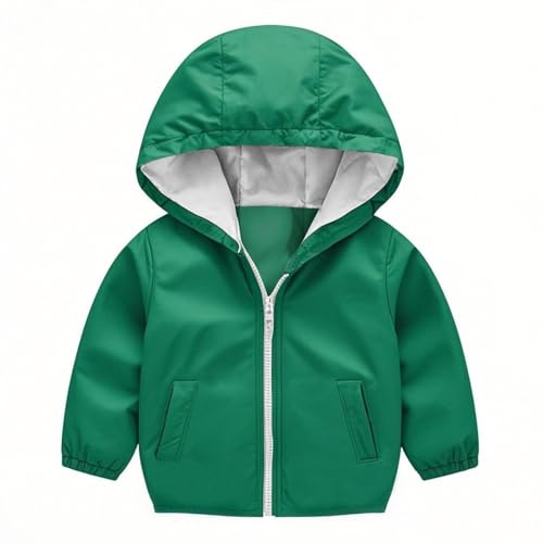 Toddler Rain Jackets Zip up Hoodie Waterproof Coats Baby Boys Girls Plain Lightweight Windbreker Outwear Raincoat