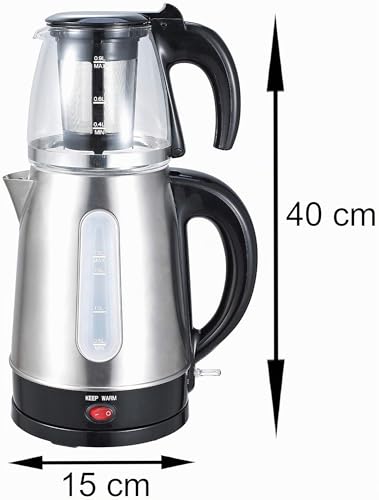 Miniatura 5 de Zilan 100 Libre De Bpa 2200 W Protección Contra Sobrecalentamiento Filtro De Cal Vidrio De Seguridad Tetera Hervidor De Agua 1,7 Litros Acero Inoxidable