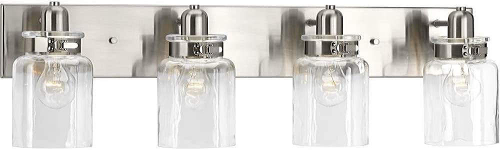 Black Friday - 70% OFF Brushed Nickel 4 Globe Vanity Bath Light Bar Interior Lighting Fixture