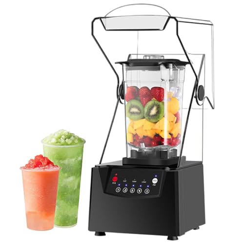 lilishangmao Commercial Smoothie Blender, 1.8 L Quiet Countertop Blender, with Soundproof Shield, for Fruit/Milkshake/Vegetable/Smoothie Cocktail, 17000 rpm Professional Grade Blending, 2200 W