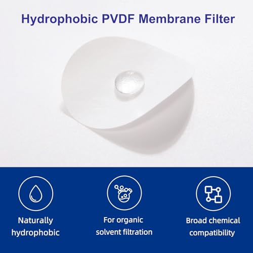 Image of Hydrophobic PVDF Disc Membrane Filters, Diameter 47 mm, Pore Size 0.45 m, Pack of 50