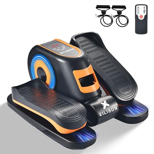 EILISON Under Desk Elliptical Exercise Machine – Mini Bike Elliptical for Low Impact Leg & Arm Movement – Quiet Magnetic Resistance