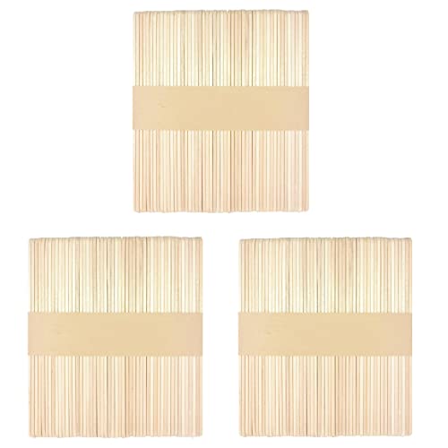 ZHIYE 150pcs Lollipop Sticks Natural Wooden Ice Cream Sticks Lolly Sticks Kids Craft Popsicle with Smooth Edges 114 X 10 X 2mm