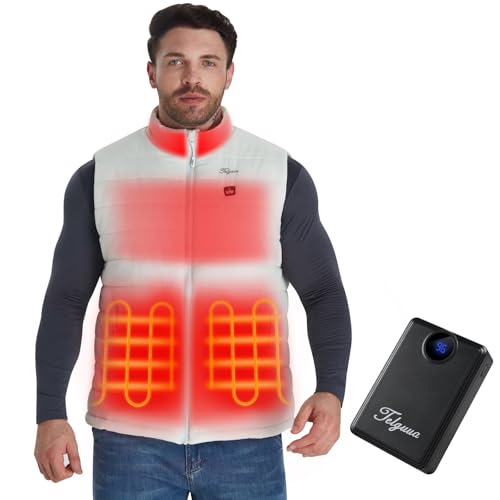 Chaleco térmico recargable chaleco calefactable hombre con banco de energía 5V 6