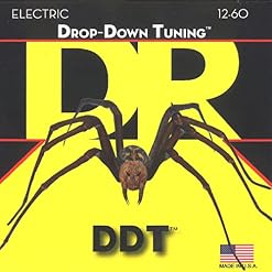 DR String DDT-12 Drop Down Jeu de cordes pour guitare electrique - Les Beatles, Paul McCartney, John Lennon, RIngo Starr, George Harrison