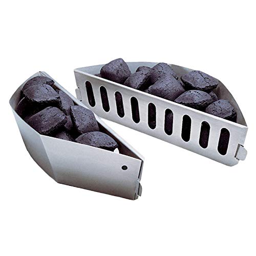 WELL GRILL 7403 & 7444 Char-Basket Holzkohlekörbe Cleaning System Kit for Weber 22-1/2-Inch One-Touch, Edelstahl Kohlekorb Charcoal Briquet Holders for Alle Anderen 57 und 67CM Kugelgrills