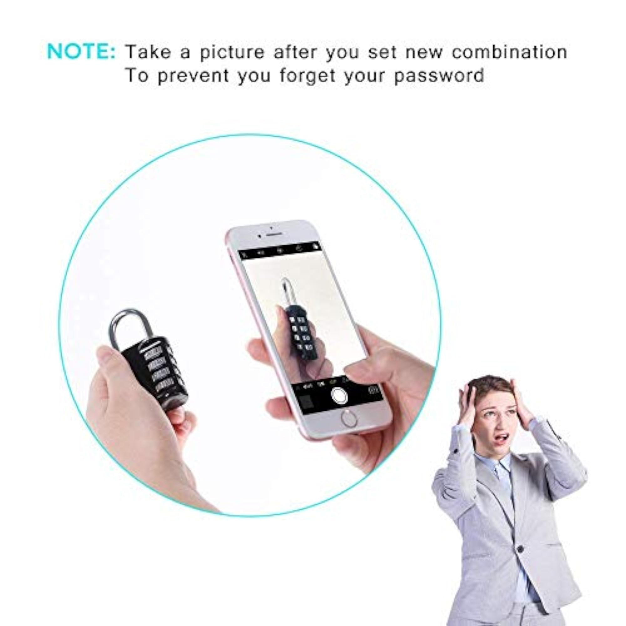 Multi-Purpose Combination Padlock, Keypad Security Lock