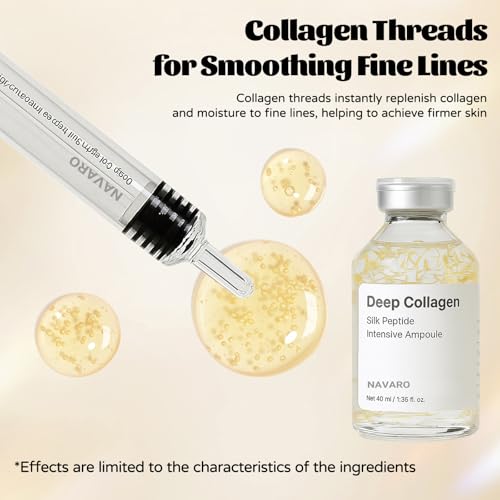 NaVaro Peptide Deep Collagen Lifting Ampoule, Advanced Silk Peptide Intensive Lifting Ampoule,Navaro Collagen Lifting Ampoule for Face Tightening,Wrinkle Reduction & Glass Skin,Glowing Skin (2 Bottle) - Image 5