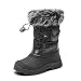 Dream Pairs KSNOW New Boys Everyday Little Kid/Big Kid Insulated Fur Insole Lace/Zip Up Winter Snow Boots Black Size 3