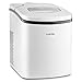 Klarstein Manhattan Máquina de hielo - 10kg/24h, 150W, Preparación 6-10 min, Depósito 2.2L, Compresor silencioso, Ventanilla de observación, Pala, Sabor insípido, Acero inoxidable, Blanco