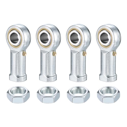 Roulement d'extrémité de tige femelle uxcell PHSB8L 1/27 cm pour machines de précision, lot de 4