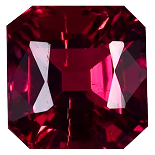 Tourmaline rose Mozambique 1.46 ct taille octogonale 6x6mm pierre précieuse naturelle