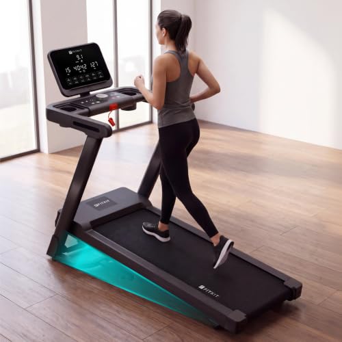 Image of Fitkit by Cult FT200MPro | 6.5 HP Peak BLDC Motor | 15-Level Auto Incline | Foldable Treadmill for Home 150 kg Capacity | Portable Massager with 12 Silicone Heads
