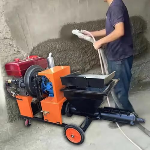 Máquina de pulverización de mortero avanzada y pistola eléctrica de yeso de cemento para representación de pared, aplicación de estuco y pintura texturizada con tolva de alta capacidad