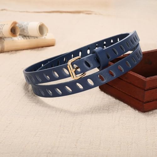 4 Pack Women's Skinny Genuine Leather Belt Plus Size Thin Waist Belt4