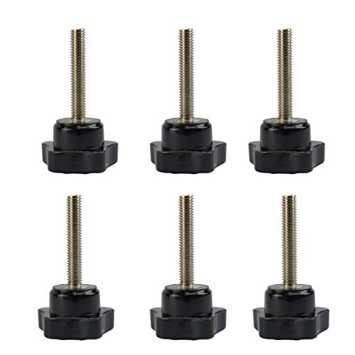 Nxtop 6Pcs 6mm x 35mm Male Threaded Star Shape Clamping Knob Grip