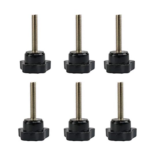 Nxtop 6Pcs 6mm x 35mm Male Threaded Star Shape Clamping Knob Grip