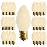 Konictom 25 Pack White Light Bulbs,C9/E17 Base 7...