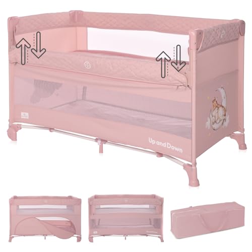 Lorelli 3 in 1 Babybett, Beistellbett und Laufstall Up and Down, Kinderbett...