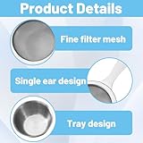 Tea Strainers for Loose Tea, Fine Mesh Tea Strainer, Stainless Steel Tea Strainer, 2-Pack Silver Mini Sieve with Small Sieve Fine Mesh, 14.2CM - Image 3