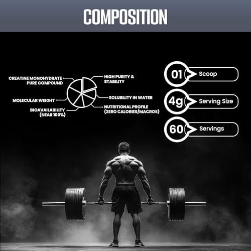 Image of Creatine Powder 3000 mg | Mircronized Creatine Monohydrate | Creatine Monohydrate 100g for For Lean Pump and Volumization | Gym Supplement for Men for Pump and Strenght - Unflavoured Powder - 33 Servings - Pouch (240 GM, Candy Orange)