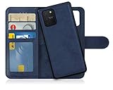 MyGadget Flip Case pour Samsung Galaxy S10 Lite   Coque Clapet détachable magnétique PU Cuir Support   Housse Portefeuille Book Cover Bleu Foncé