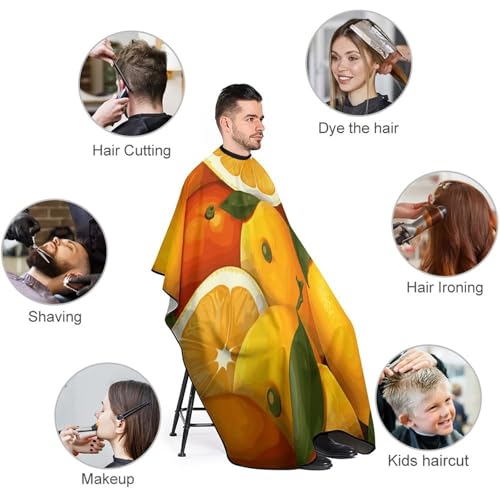 Capa para corte de cabello unisex 170x144 cm con cierre ajustable miniatura 3