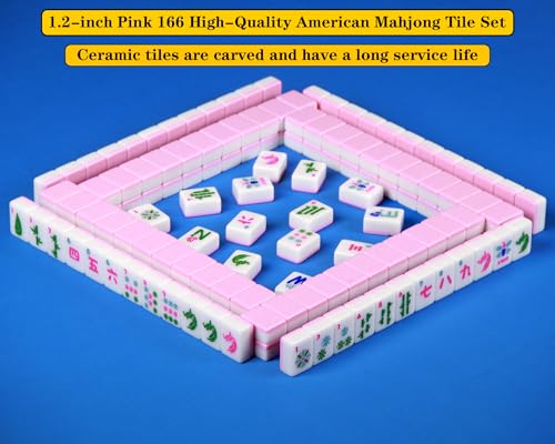 Pink American Mahjong Set 166 piezas miniatura 7